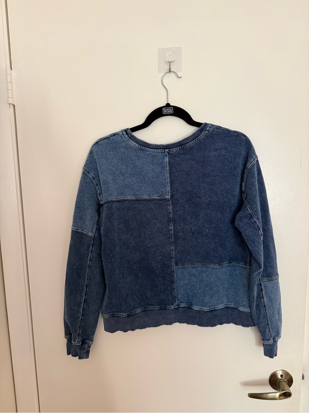 Jane and Delancey Patchwork Crewneck Sweater - Blue - Picture 2 of 4